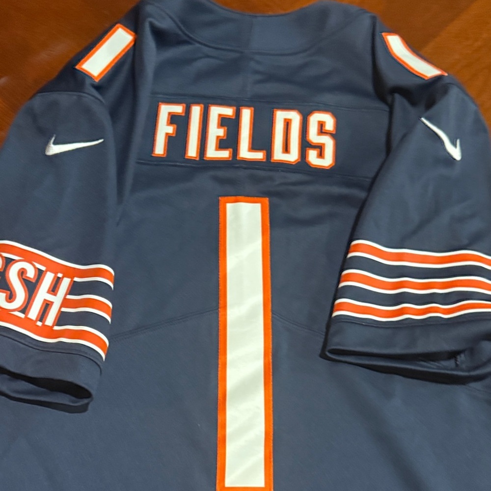 Chicago bears Justin fields NFL Navy Blue Jersey Nike - Picture 7 of 10